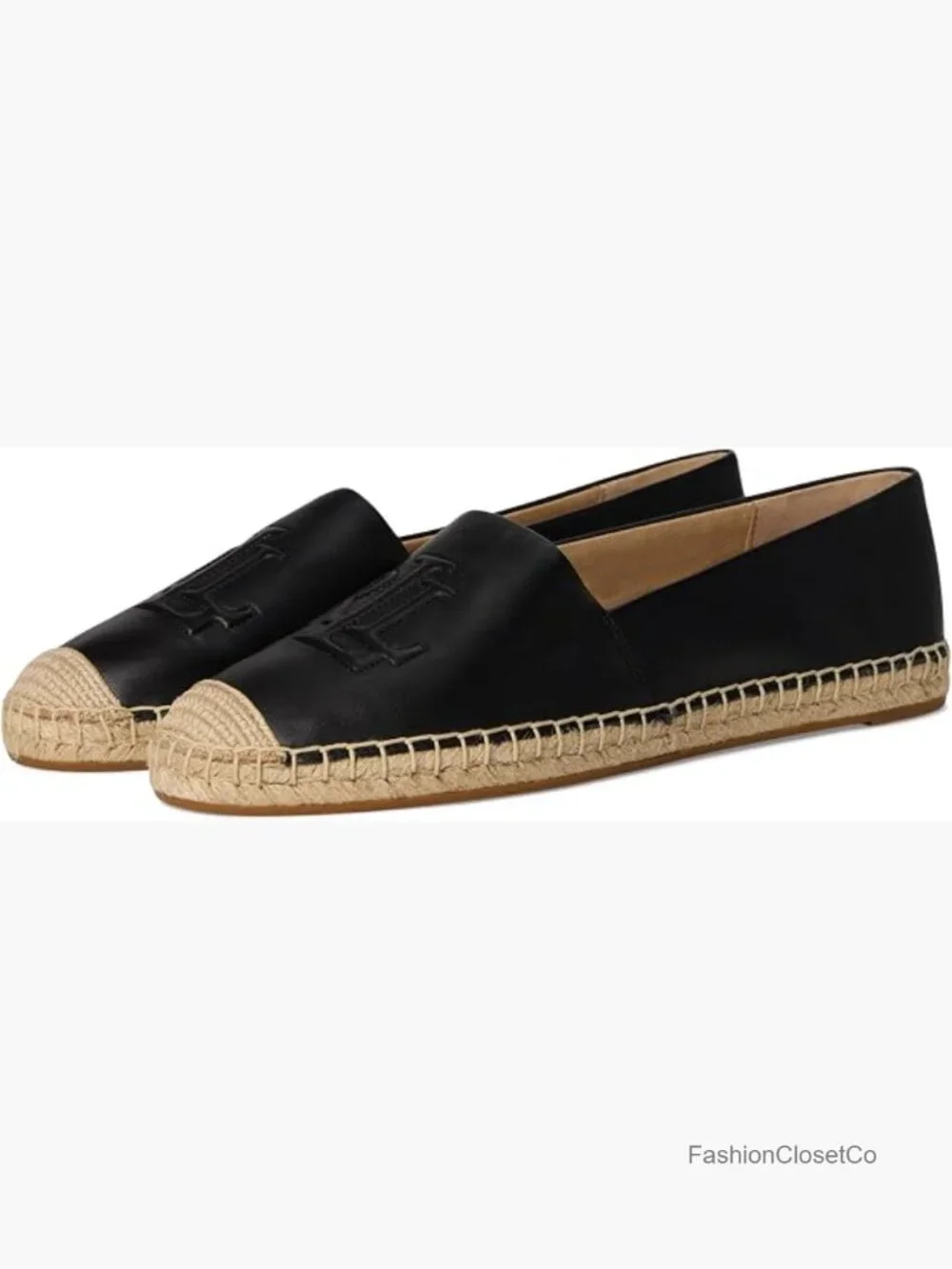Nappa Leather Espadrille Ballet Flat Pull-On